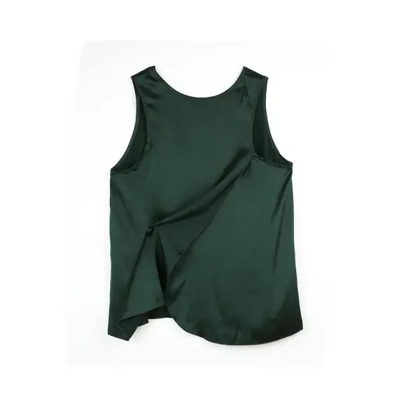 Lunya Green Lightweight Washable Silk Tulip Back Camisole Top Size Small - Picture 2 of 8